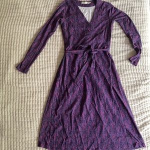 Long sleeve wrap dress